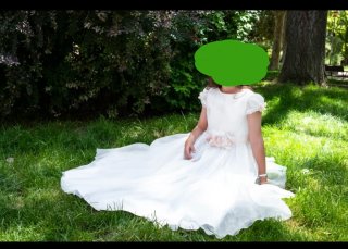 Vestido de comunión Tizzas blanco niña
