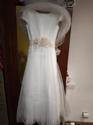 Vestido de comunión Tizzas blanco niña