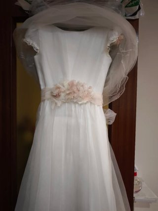 Vestido de comunión Tizzas blanco niña