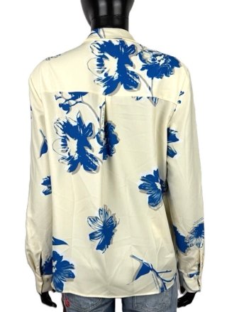 Calvin Klein Camicia Donna 40 Floreale Blu Beige