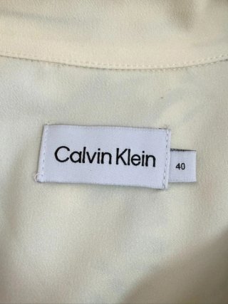 Calvin Klein Camicia Donna 40 Floreale Blu Beige