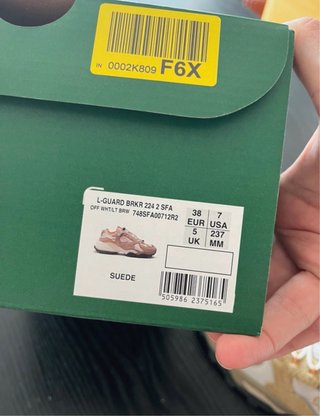 Zapatillas Lacoste L-Guard Beige/Naranja Nuevas