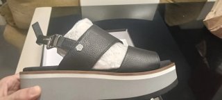 Sandalias plataforma piel Carmela negras/grises