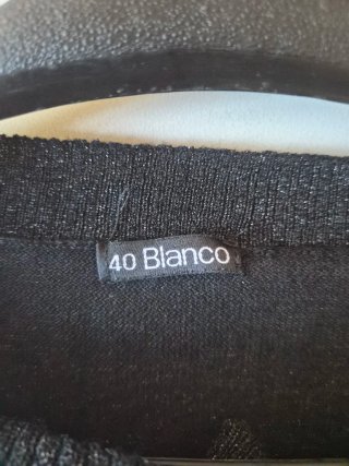 Chaqueta negra botones Blanco talla L