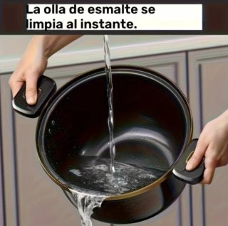 Olla presión Cerámica 7L Naranja  Detalles Dorados