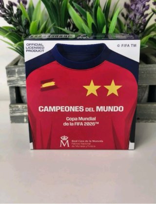 Moneda 5 Euro Mundial FIFA 2026 Certificado Autent