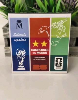 Moneda 5 Euro Mundial FIFA 2026 Certificado Autent