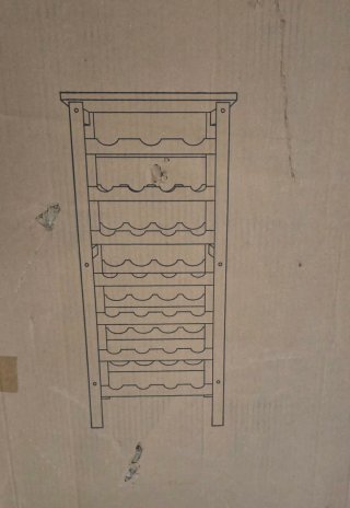Scaffale in legno per 27 bottiglie di vino