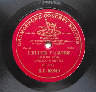 Disco 78 giri Gramophone L'Elisir d'Amore