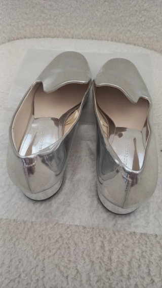 Zapatos planos Zara plateados