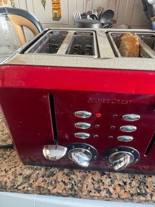 Tostadora Silver Crest Roja 4 Ranuras