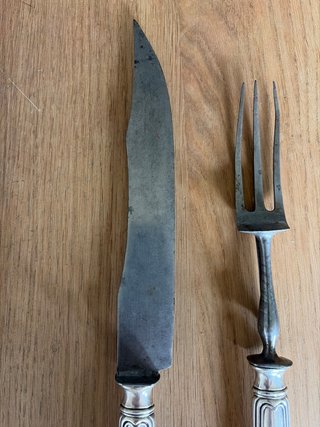 Cubiertos de trinchar antiguos - Marca Gallo