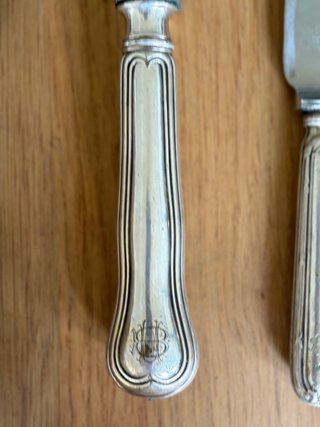 Cubiertos de trinchar antiguos - Marca Gallo