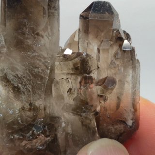 Cuarzo ahumado brillante grupo de cristales Brasil