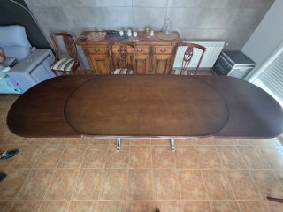 Mesa de comedor de madera extensible