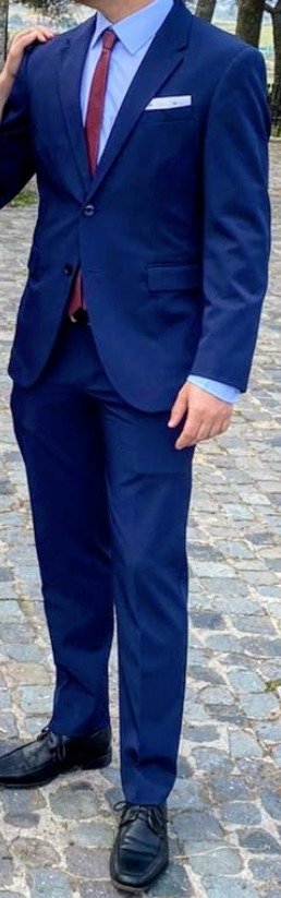 Traje de hombre de Zara azul