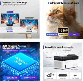 Proyector MAGCUBIC 900 ANSI 4K 1080P