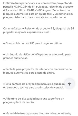 Pantalla Proyector Full HD 1080p 4K UHD