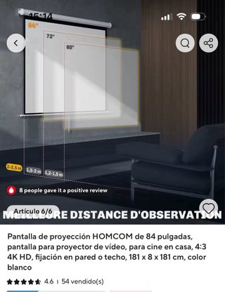 Pantalla Proyector Full HD 1080p 4K UHD