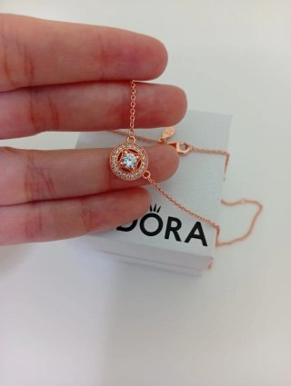 Collar Pandora Rosado Brillantes