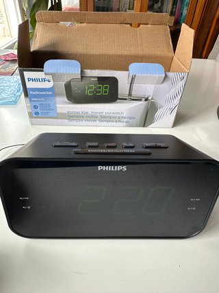 Radio Despertador Philips Negro