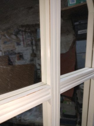 Espejo Ventana Blanco Desgastado