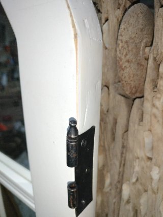 Espejo Ventana Blanco Desgastado