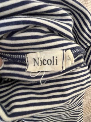 Camiseta Nicoli Niña Rayas Azul y Blanco