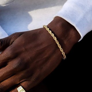 Pulsera CORDÓN ROPE Oro 18K - 5 mm (Liquidación)