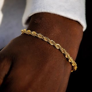 Pulsera CORDÓN ROPE Oro 18K - 5 mm (Liquidación)