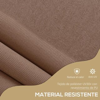 Toldo Manual Retráctil 300x120cm Ajustable Café