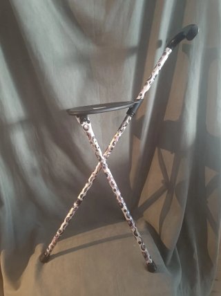 Bastón con asiento plegable (modelo 2 en 1)