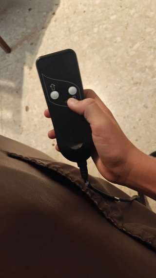 Sillón Eléctrico de Cuero Marrón