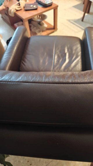 Sillón Eléctrico de Cuero Marrón