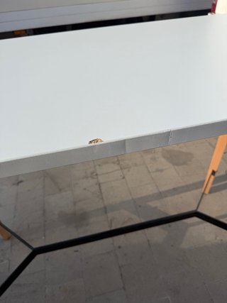 Mesa Alta Timber Blanca y Madera