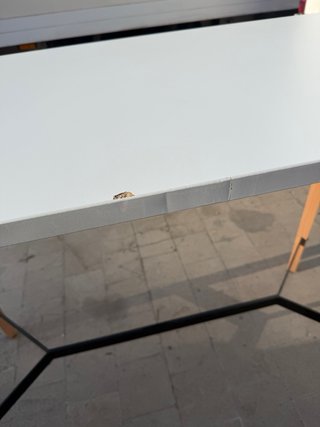 Mesa Alta Timber Blanca y Madera