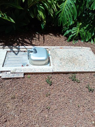 Fregadero de piedra y mármol