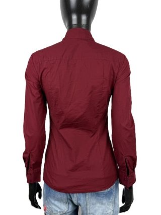 Hugo Boss Camicia Donna XS Bordeaux Stretch Slim