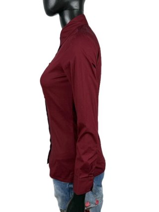 Hugo Boss Camicia Donna XS Bordeaux Stretch Slim