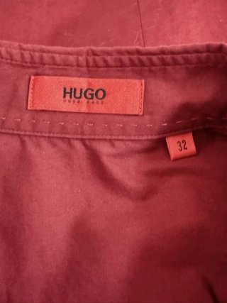Hugo Boss Camicia Donna XS Bordeaux Stretch Slim