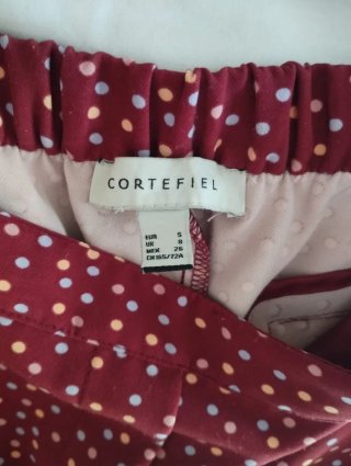 Pantalón Cortefiel lunares ancho Talla S