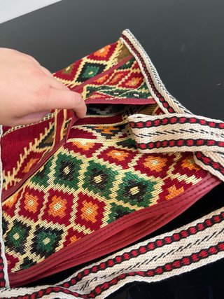 Bolso bandolera tejido multicolor