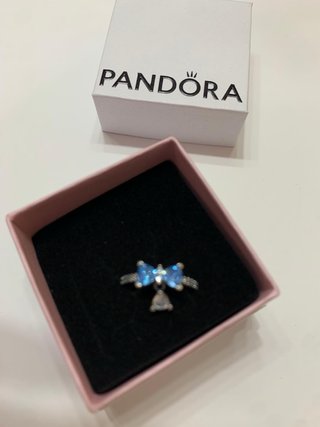Anillo Pandora Lazo Azul Plata bridgerton 54