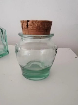 2 Botes Cristal con tapón de Corcho