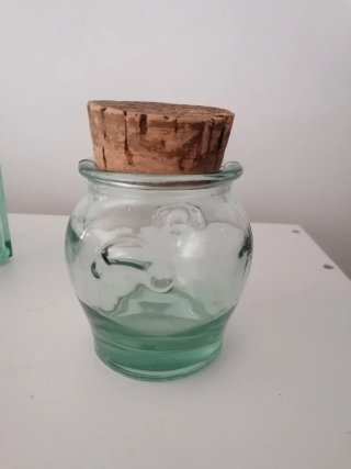 2 Botes Cristal con tapón de Corcho