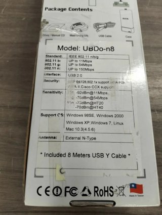 Punto acceso ALFA UBDo-nt8 WiFi 2,4GHz 150Mbps