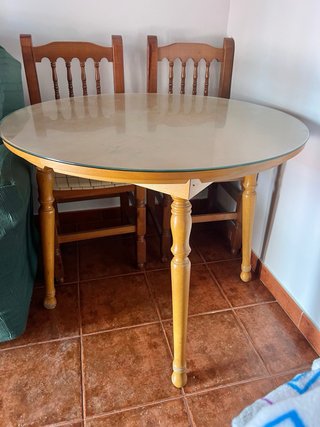 6 SILLAS COMEDOR CON ASIENTO DE ANEA TRENZADA.