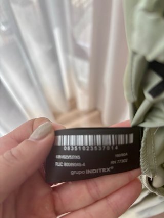 Vestido Zara verde seda XS