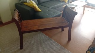 Banco de madera rústico