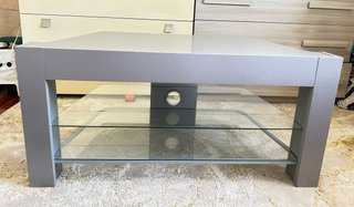 Tavolino porta TV/Salotto Design Grigio Vetro